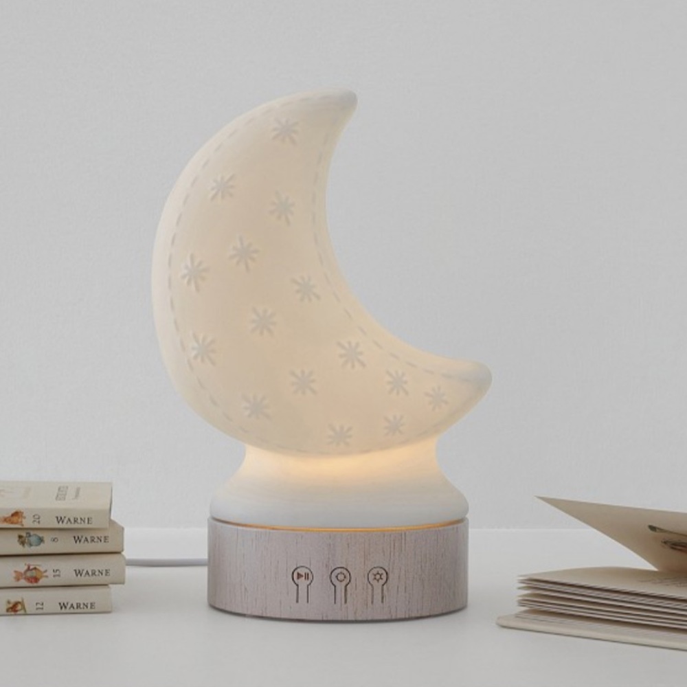 Pottery Barn Kids Ceramic Moon Bluetooth® Speaker Night Light space rocket theme